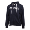 Kurtka z kapturem Yonex Full-Zip Logo Hoodie (mieszanka bawełny) granatowa męska